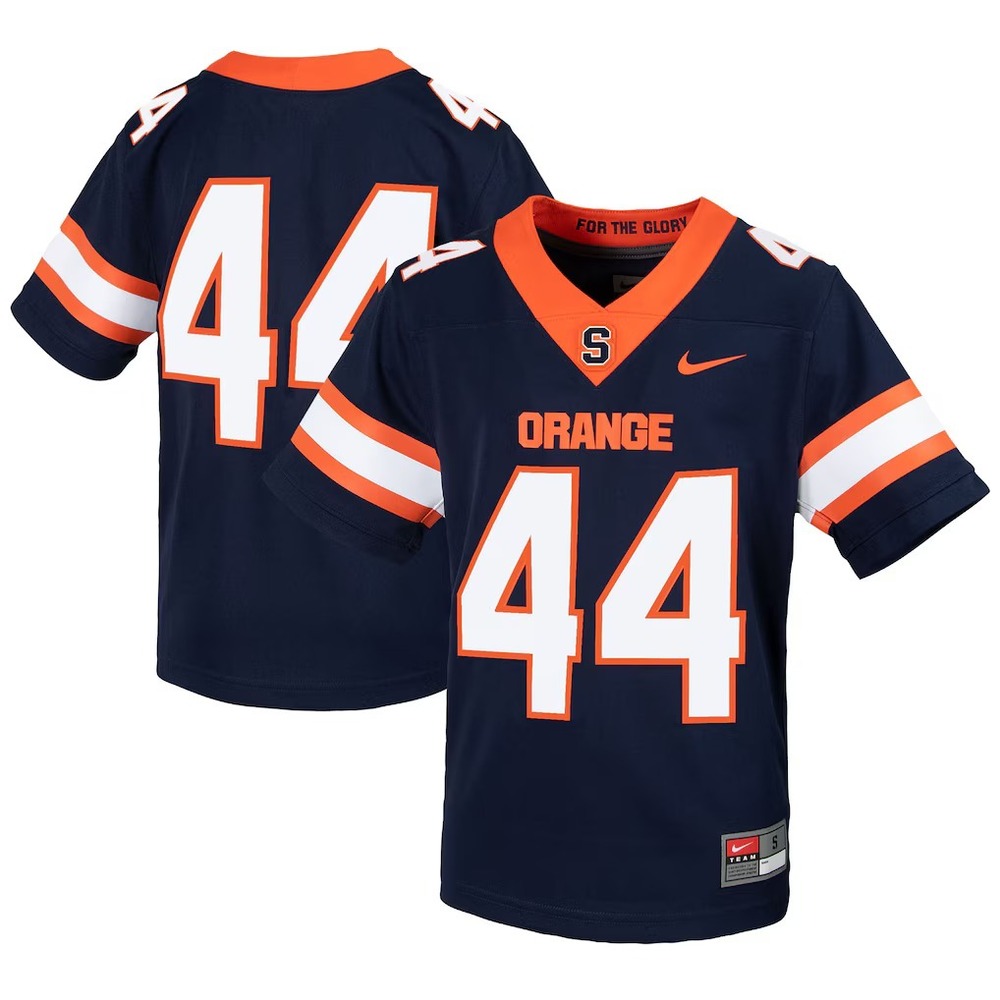 New Nike Youth Syracuse Orange #44 Football Jersey Size Kids Medium Navy Orange
